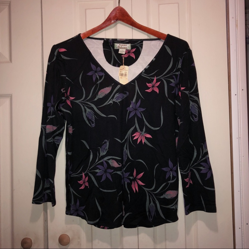 Tommy Bahama Silk Long-Sleeved V-Neck Shirt